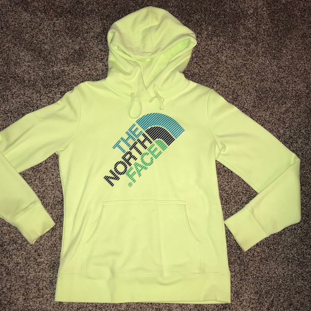 Neon North Face Hoodie Women’s medium